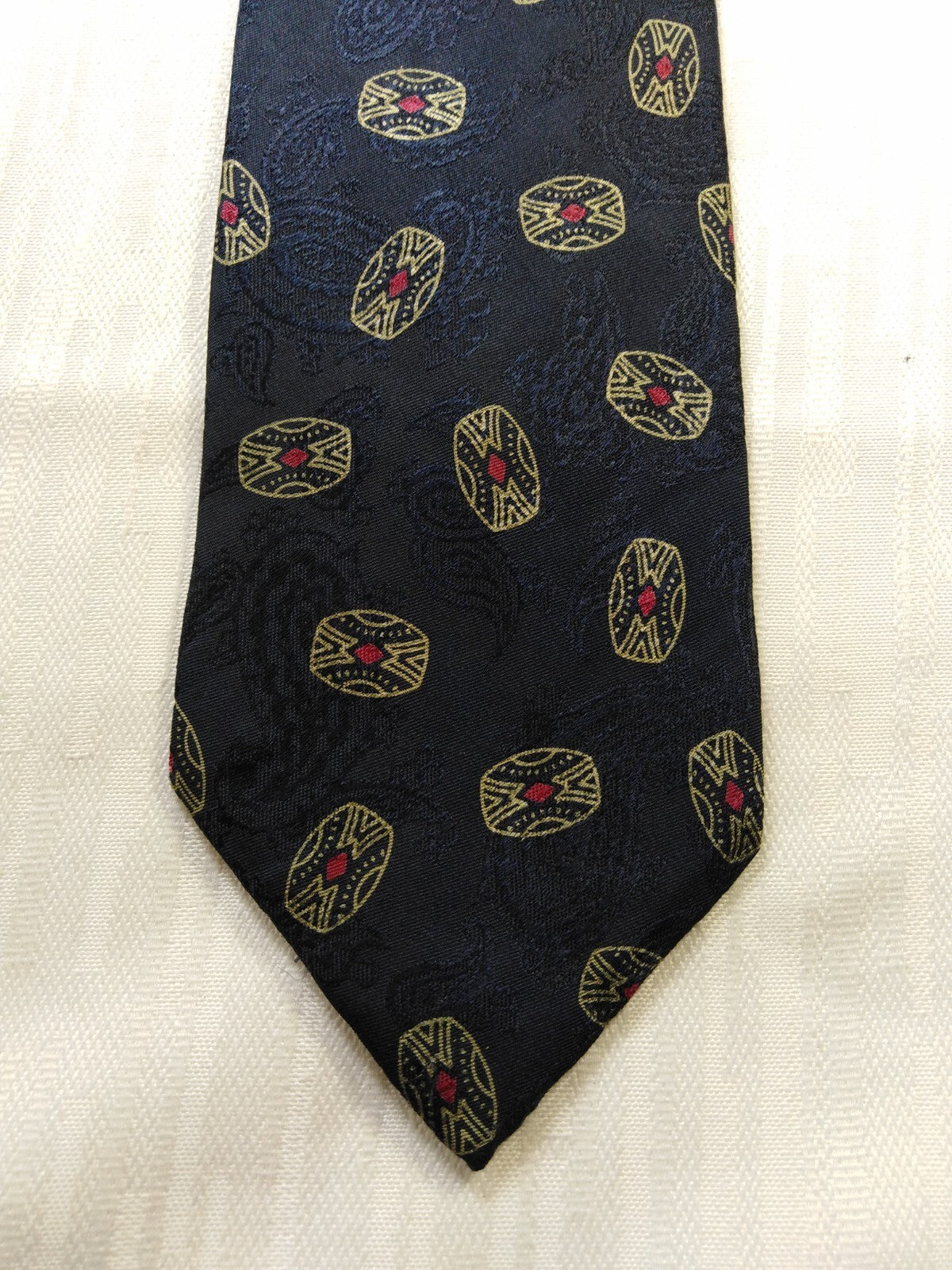 FRANCO BASSI 100% SETA SILK TIE CRAVATTA NECKTIE MADE ITALY VINTAGE CLASSIC