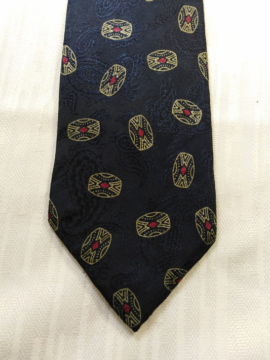 FRANCO BASSI 100% SETA SILK TIE CRAVATTA NECKTIE MADE ITALY VINTAGE CLASSIC