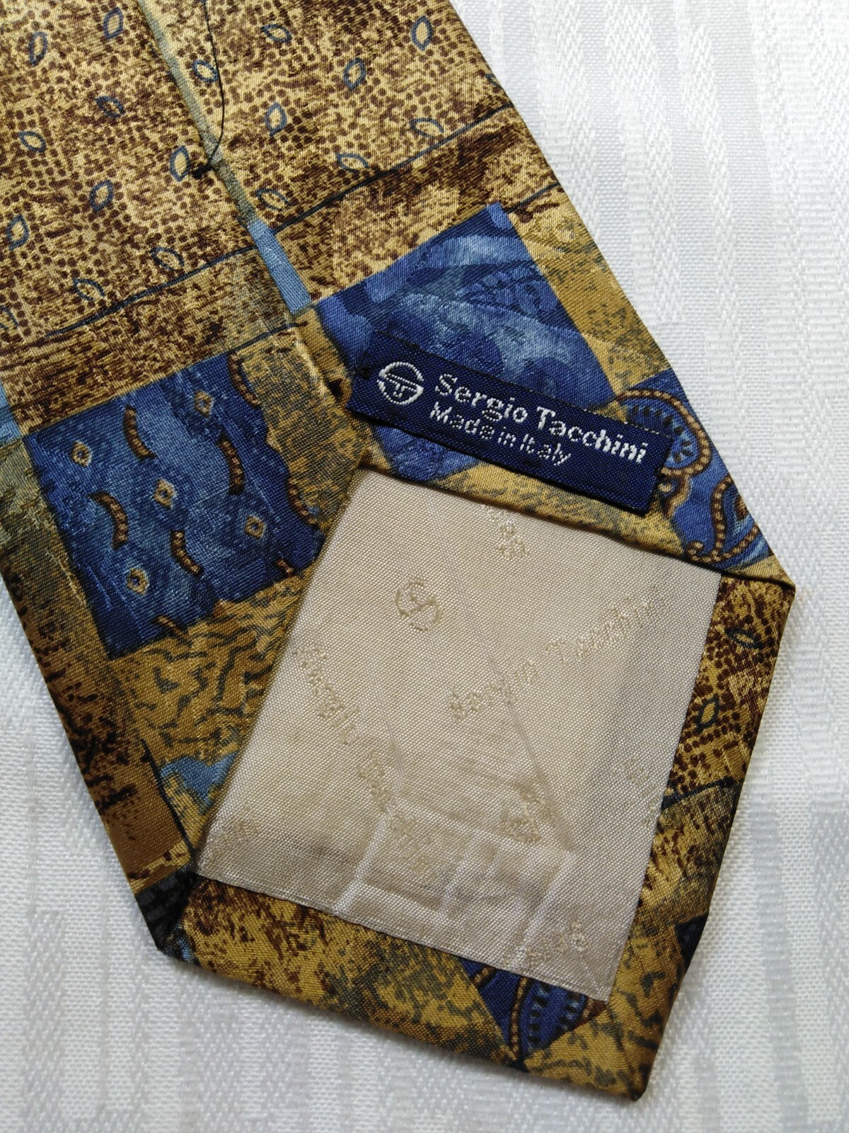 SERGIO TACCHINI 100% SILK TIE SETA CRAVATTA NECKTIE MADE IN ITALY CLASSIC