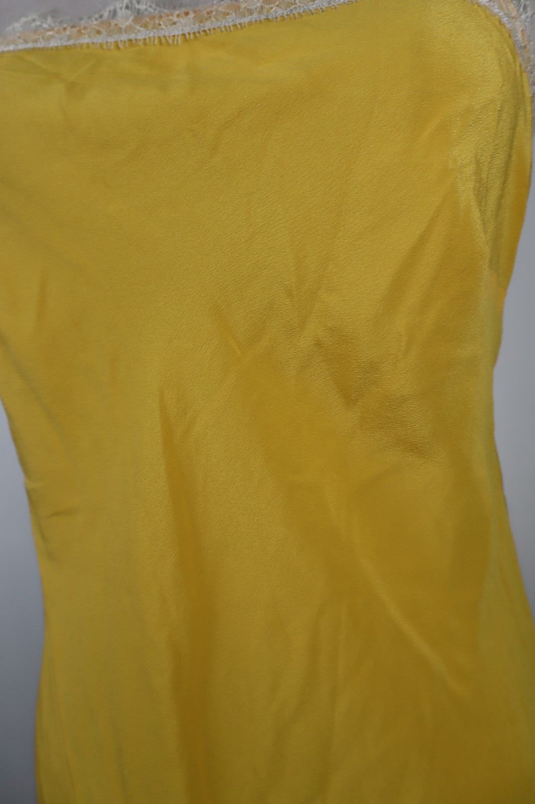 LIU JO MAGLIA CANOTTA DONNA TG. 42 WOMAN CASUAL VINTAGE T-SHIRT TOP SETA GIALLO