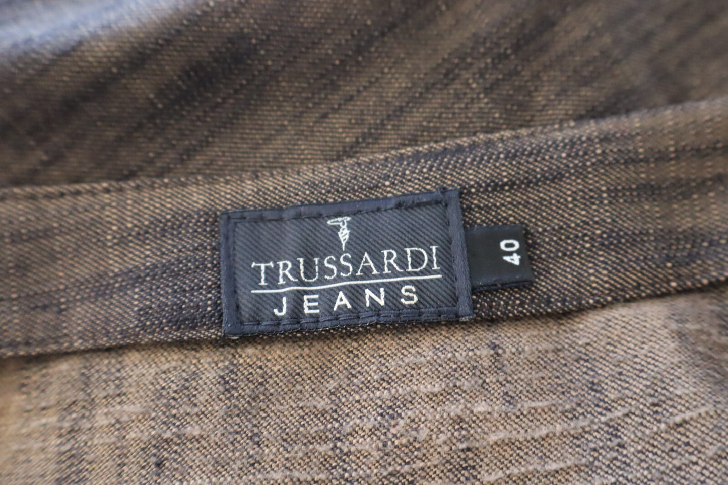 TRUSSARDI JEANS GONNA DONNA WOMAN SKIRT Tg. 40 CASUAL VINTAGE COTONE
