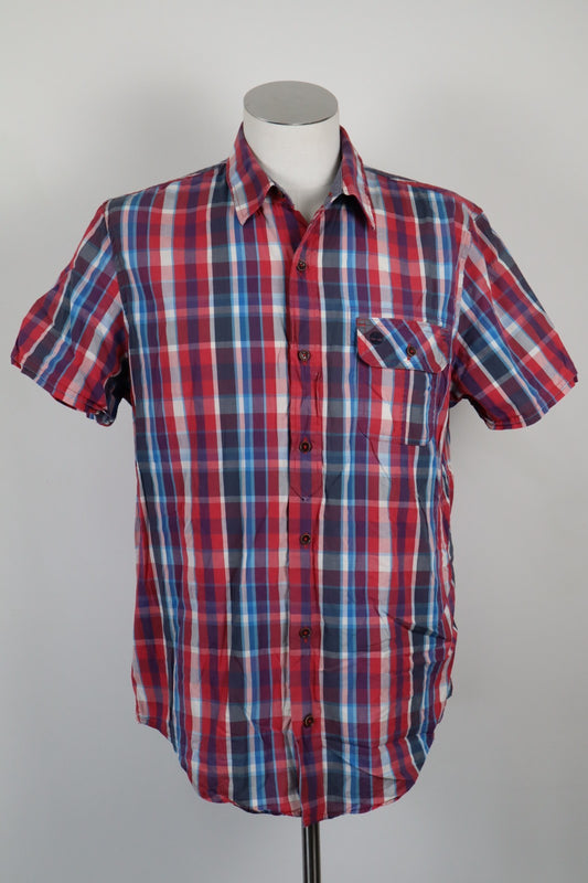 TIMBERLAND SLIM FIT CAMICIA COTONE UOMO TG. L MAN CASUAL VINTAGE SHIRT COTTON