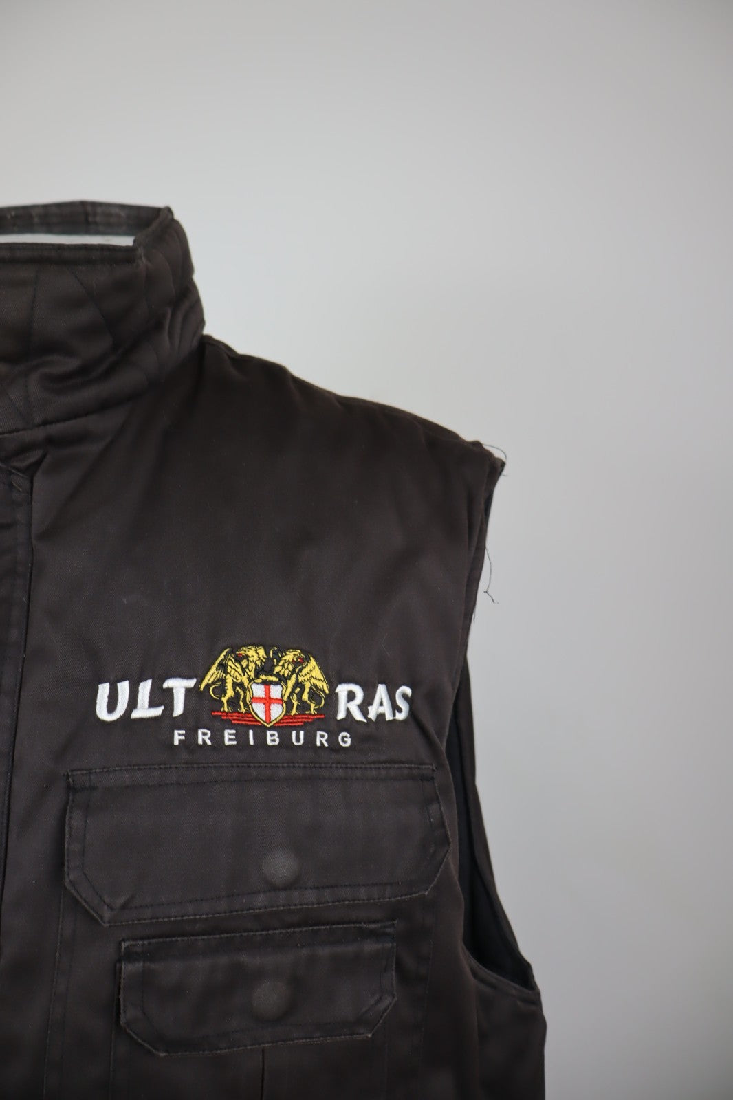 VEST GIUBBINO SMANICATO GILET UOMO TG 2XL MAN VINTAGE JACKET ULTRAS FRIBURGO