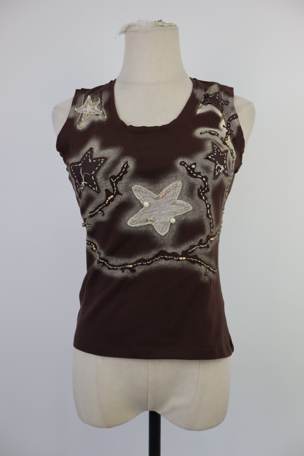 MAGLIA CROP TOP DONNA TG M WOMAN T-SHIRT INDIE GRUNGE GRAFIC VINTAGE Y2K 2000'S