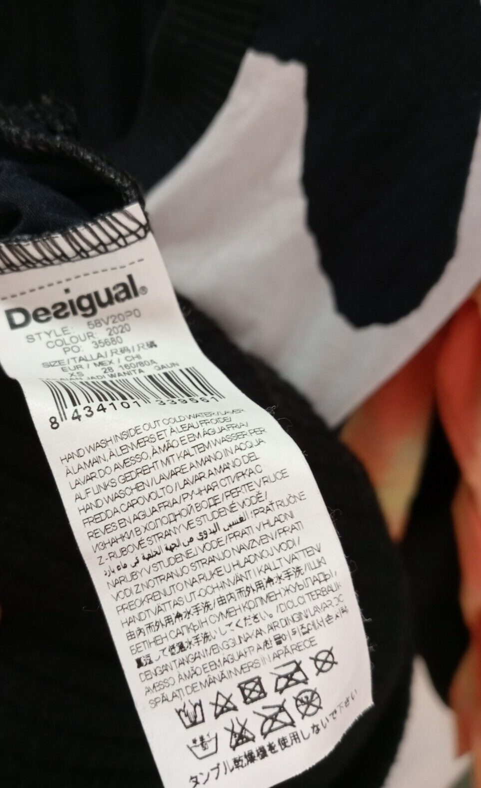 DESIGUAL VESTITO ABITO DONNA TG. XS WOMAN CASUAL VINTAGE DRESS