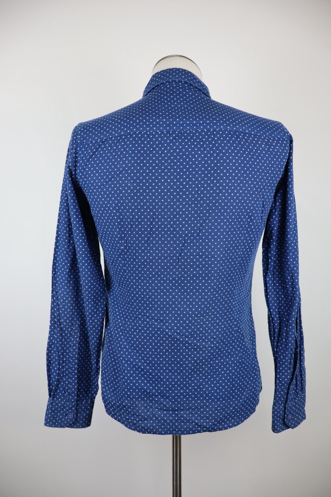 AJ ARMANI JEANS CAMICIA UOMO COTONE TG. S MAN CASUAL VINTAGE COTTON SHIRT POIS