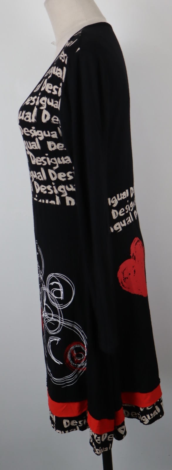 DESIGUAL  VESTITO ABITO DONNA TG.  XL SHORT WOMAN CASUAL VINTAGE DRESS