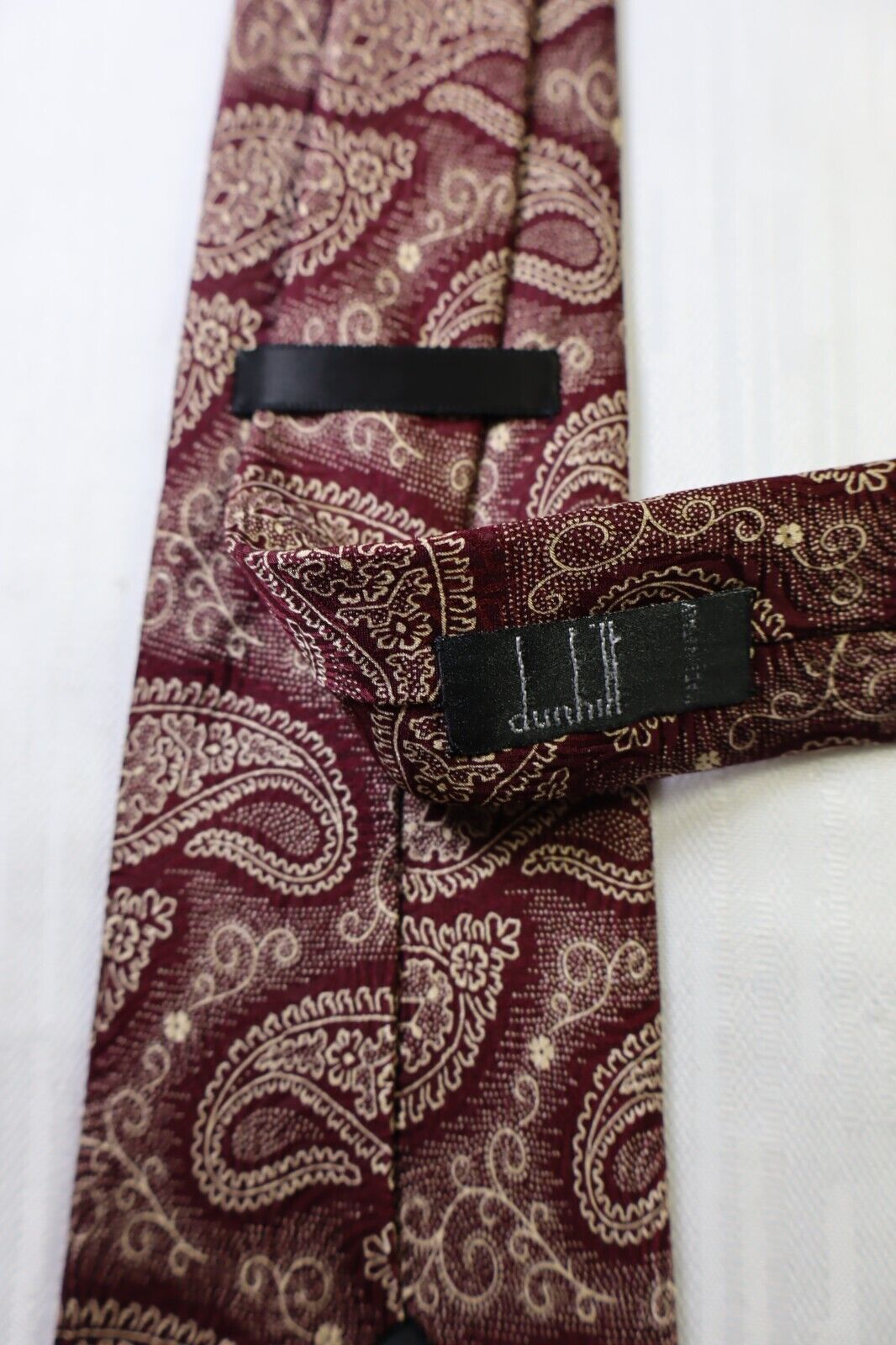 DUNHILL 100%  SILK TIE SETA CRAVATTA NECKTIE MADE IN ITALY