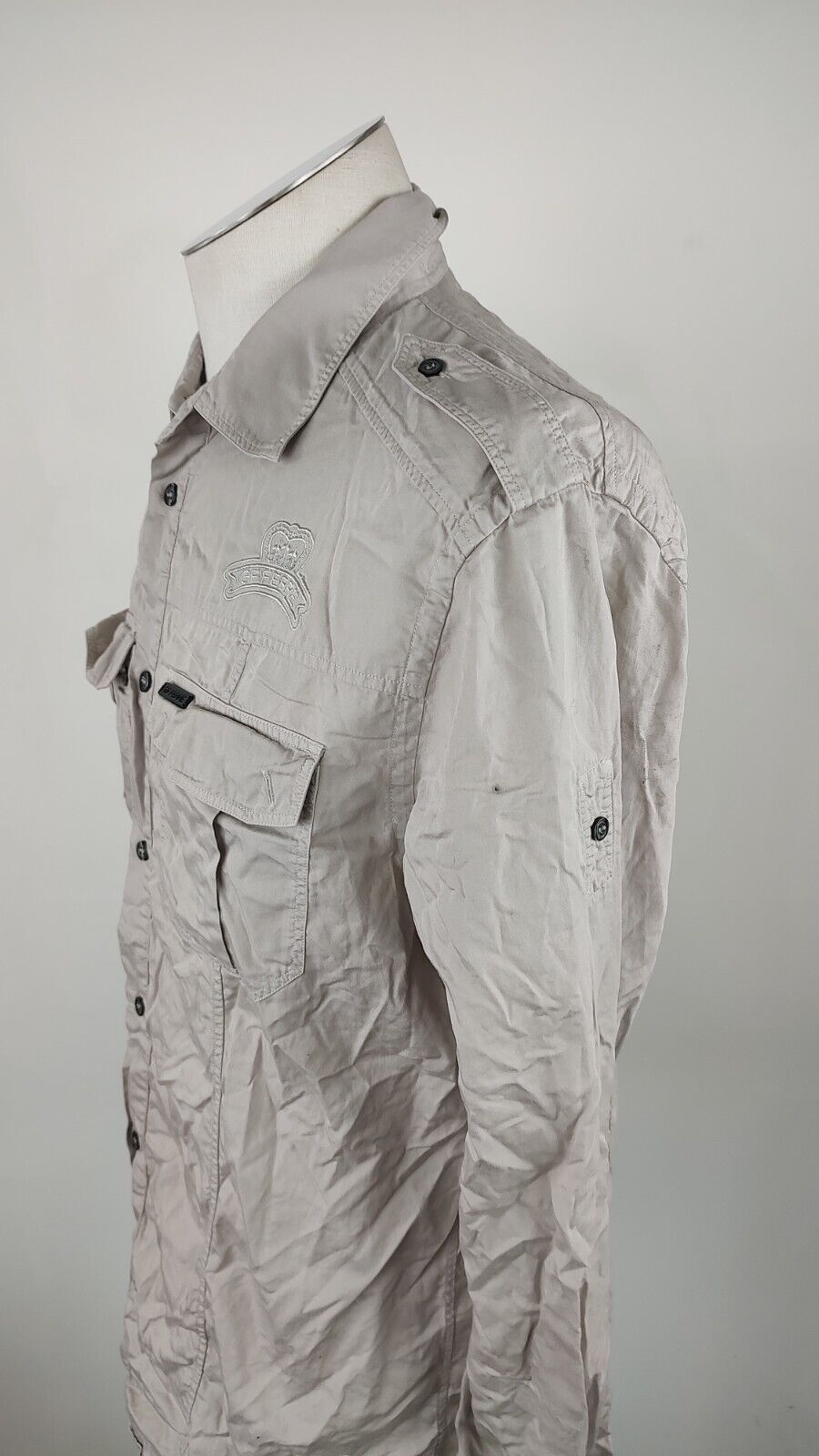 GIANFRANCO FERRE' JEANS CAMICIA UOMO COTONE TG 38 / 52 MAN CASUAL VINTAGE SHIRT