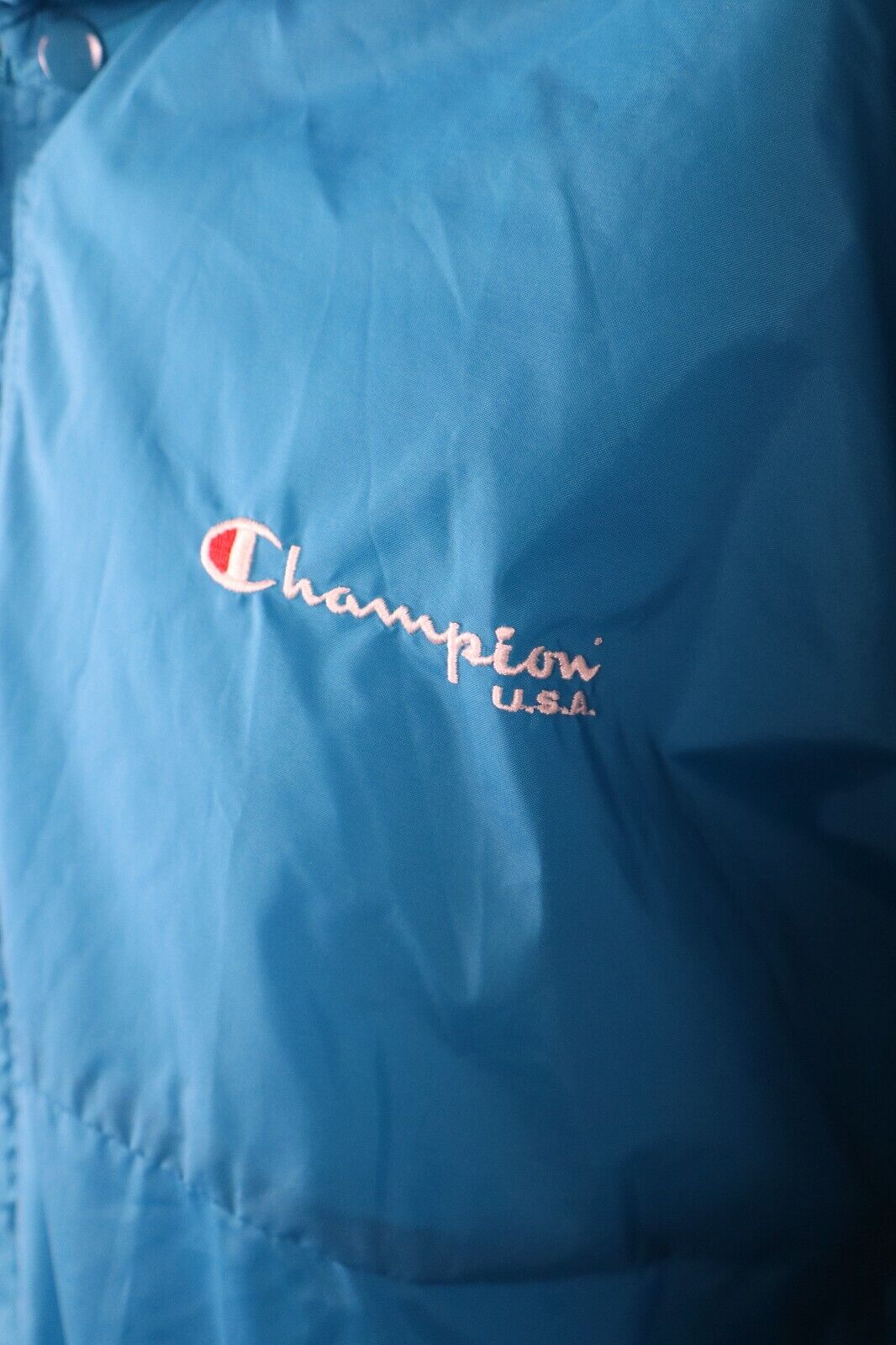 CHAMPION GIUBBINO IMPERMEABILE UOMO M MAN GIACCA VINTAGE SPORT RICHIUDIBILE