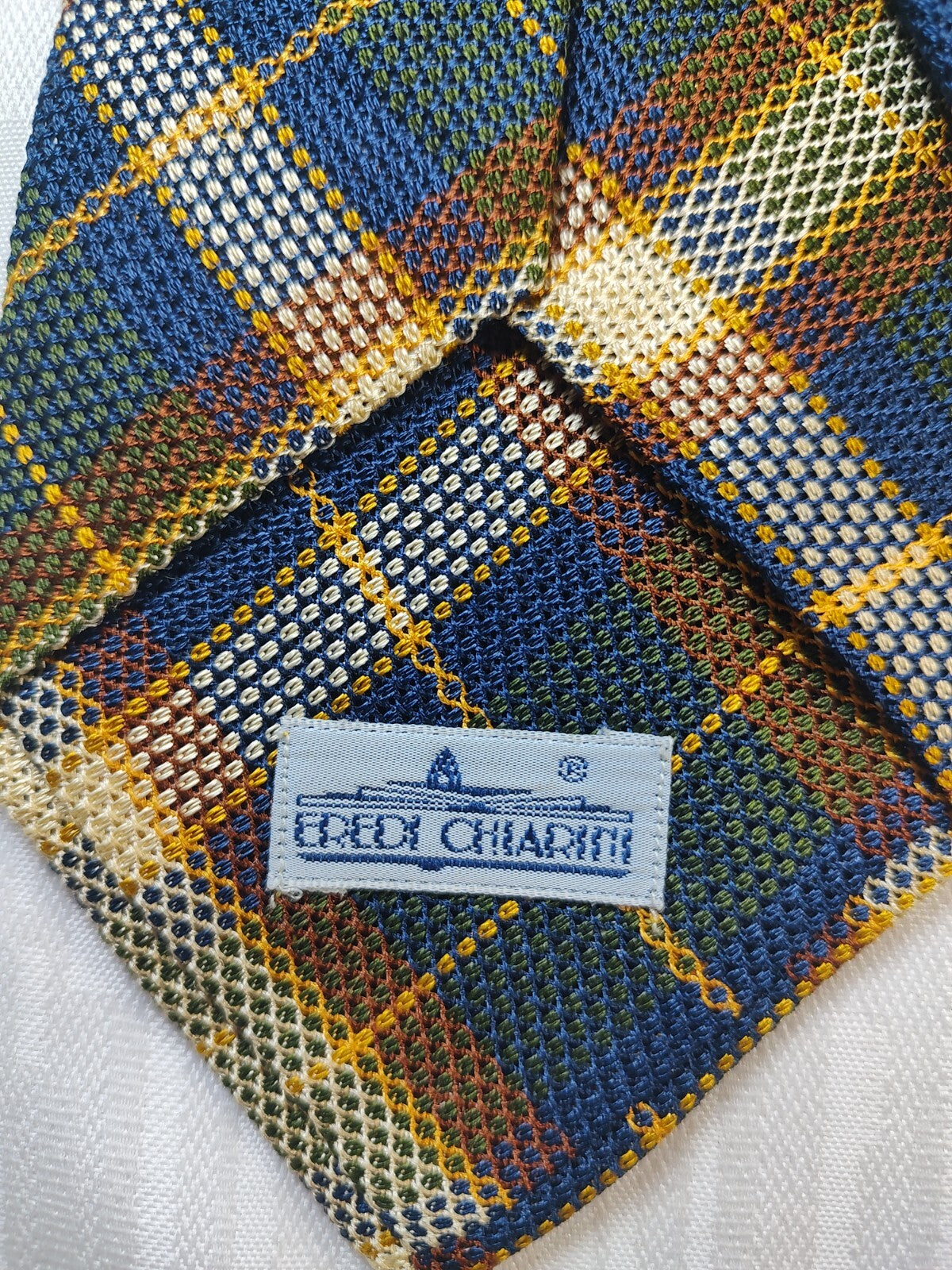 EREDI CHIARINI  SILK TIE SETA CRAVATTA NECKTIE MADE IN ITALY SELF TIPPED