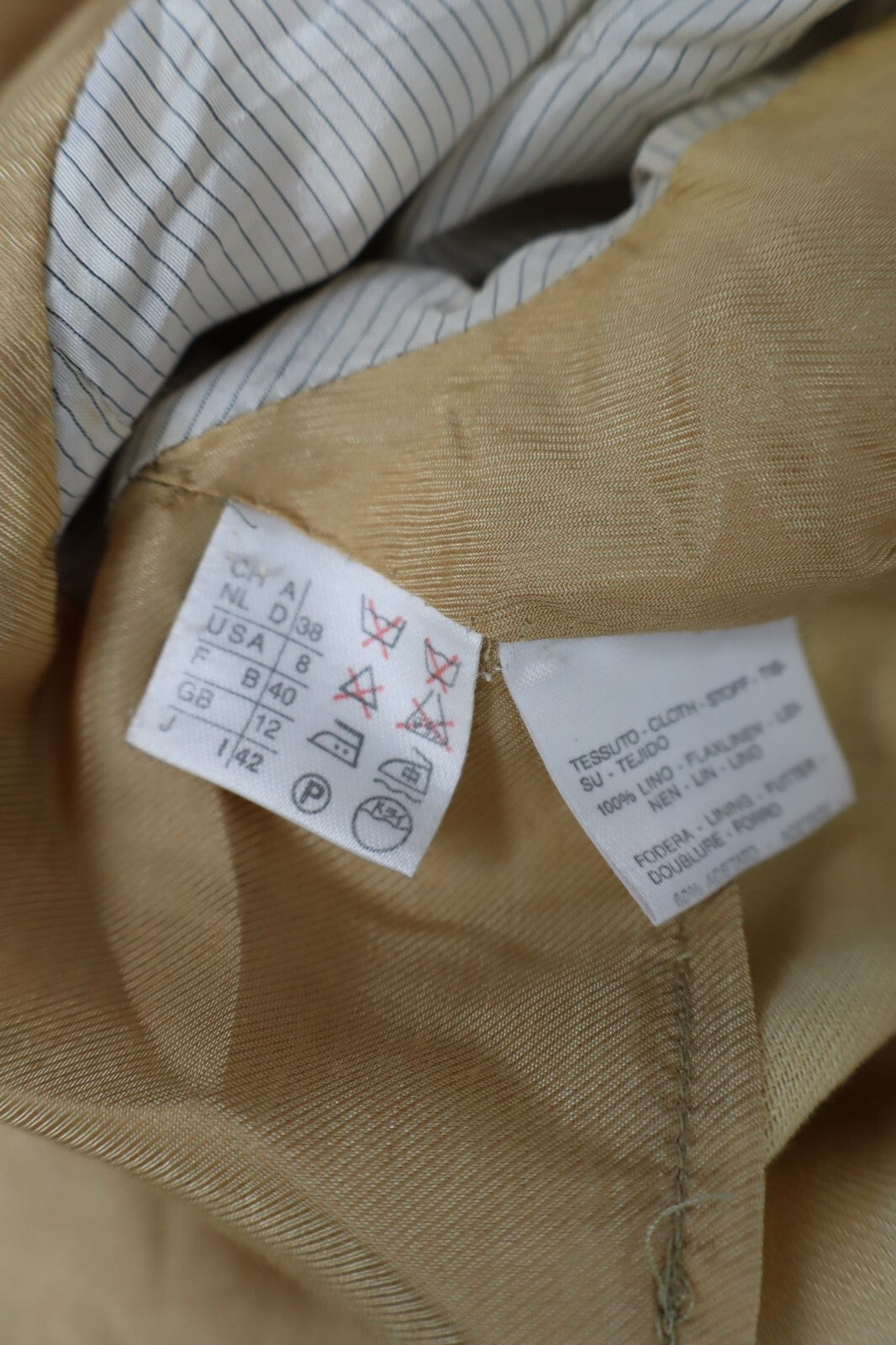 MAX MARA GIACCA BLAZER DONNA Tg 42 WOMAN VINTAGE JACKET LINO LINEN