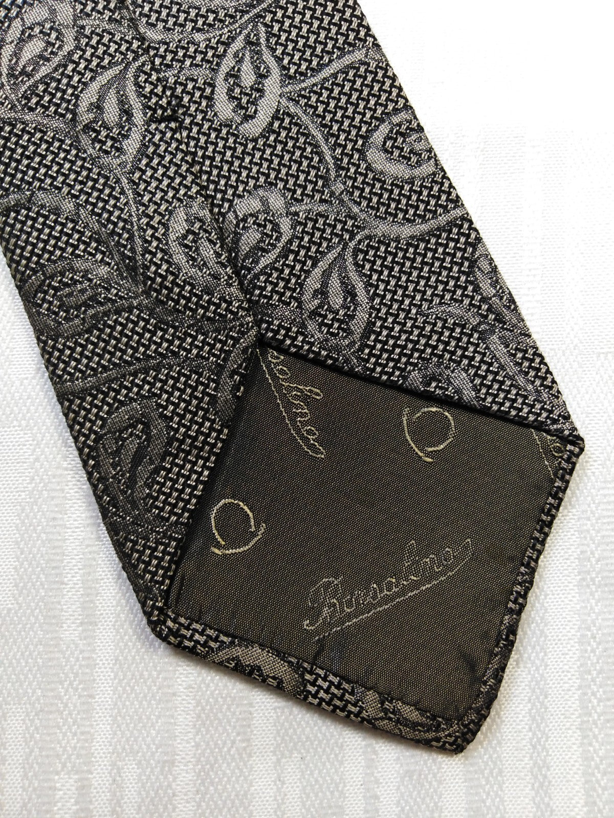 BORSALINO  100% SETA SILK TIE CRAVATTA NECKTIE ITALY VINTAGE CLASSIC