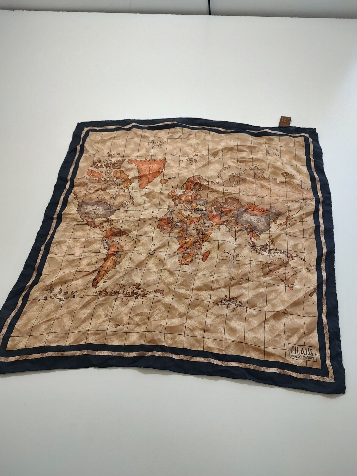 ALVIERO MARTINI 1 CLASSE FOULARD 100% SILK SETA SCARVES SCARF SQUARE MADE ITALY