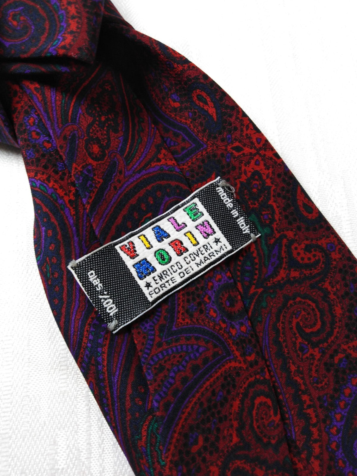 ENRICO COVERI MORIN 100% SILK TIE SETA CRAVATTA NECKTIE ITALY VINTAGE CLASSIC