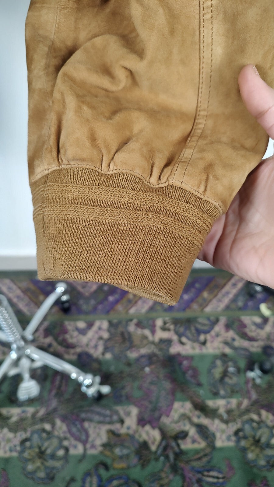 BOMB BOOGIE GIUBBINO UOMO PELLE Tg XL MAN LEATHER JACKET CAMOSCIO VINTAGE