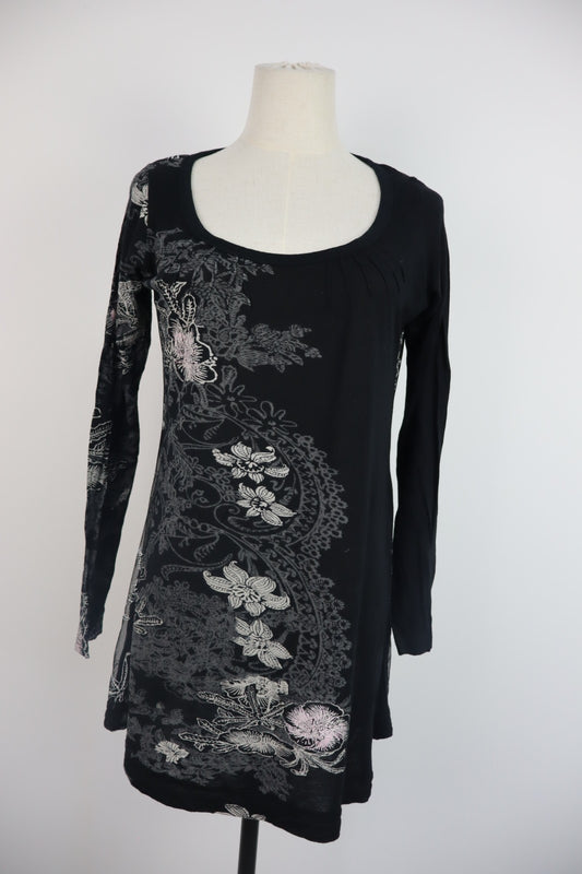 DESIGUAL VESTITO DONNA TG. XL WOMAN CASUAL VINTAGE DRESS ABITO VISCOSA