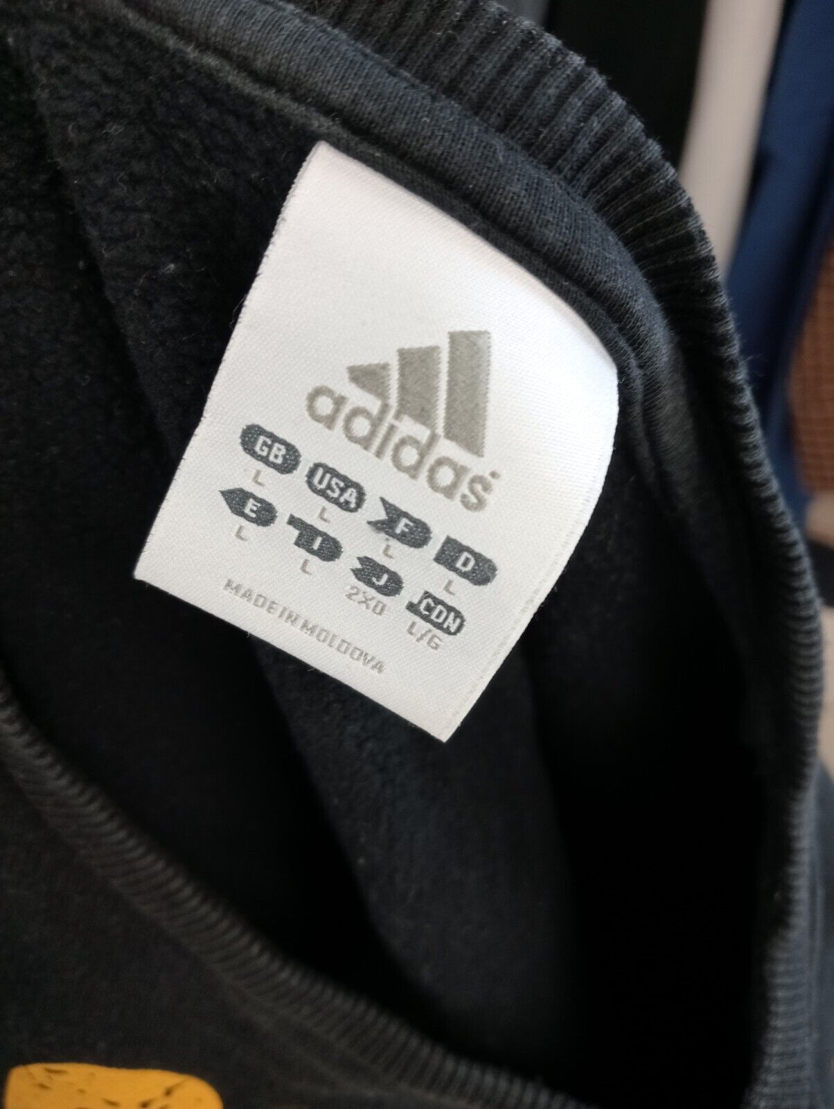 ADIDAS NBA NUGGETS DENVER FELPA BASKET UOMO Tg L MAN SPORT SWEATSHIRT COTONE