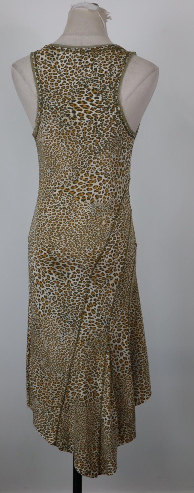 LIU JO VESTITO DONNA TG 42  WOMAN ANIMALIER  MIDI ASIMMETRICO VINTAGE DRESS