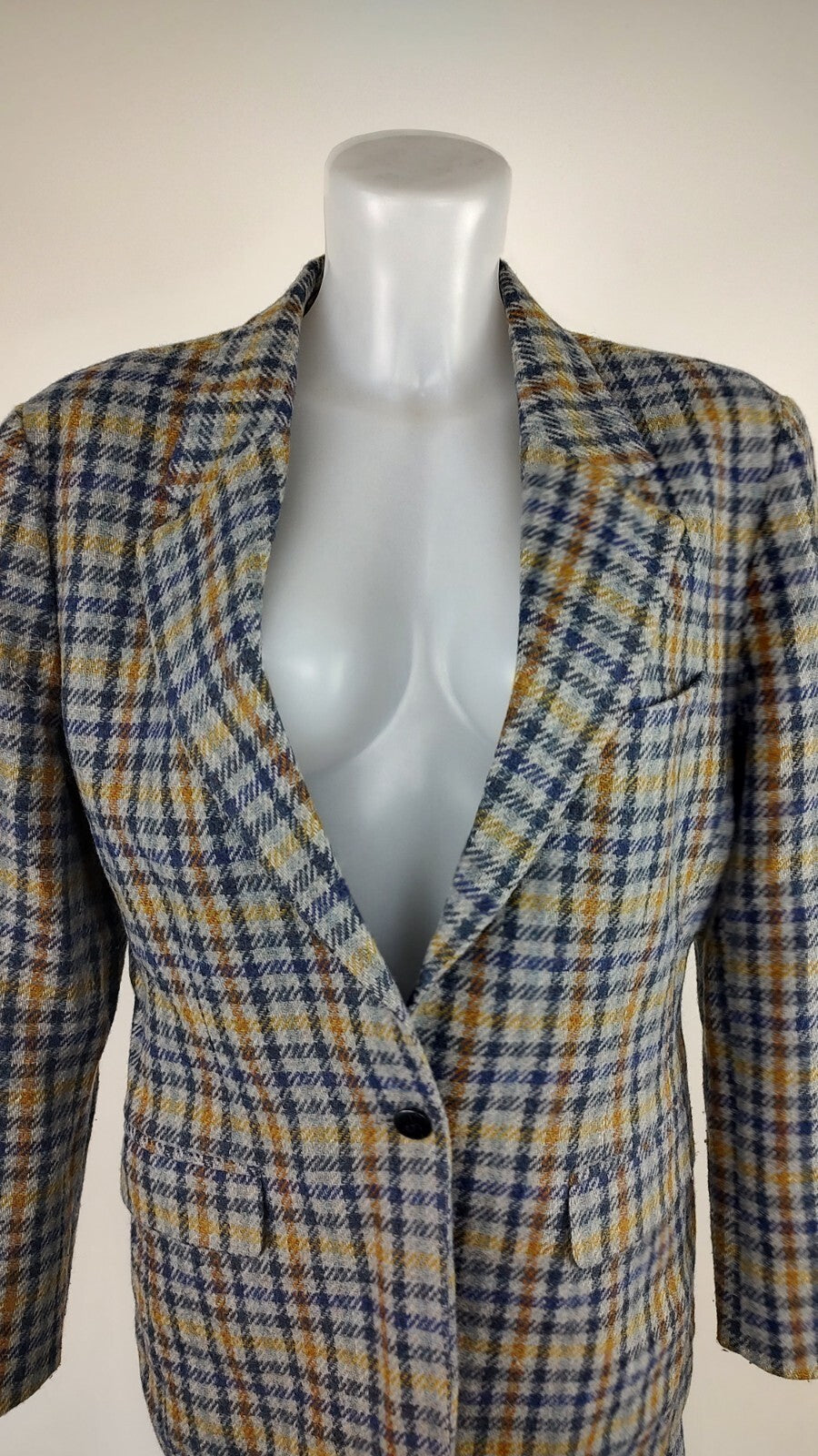 COLMAR COMPLETO DONNA Tg. 46 GIACCA GONNA DRESS VINTAGE CASUAL SUIT LANA TARTAN