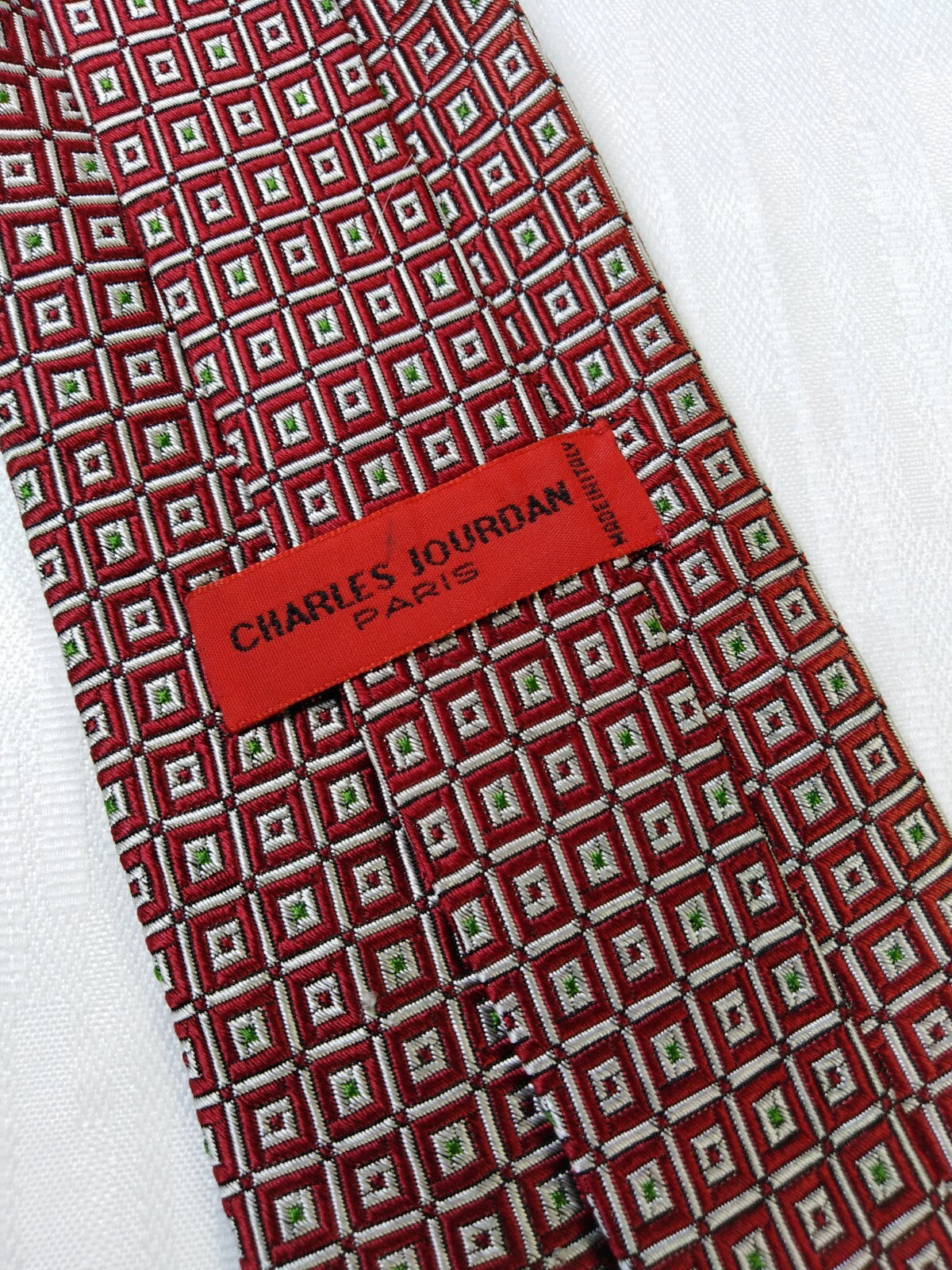 CHARLES JOURDAN 100%  SILK TIE SETA CRAVATTA NECKTIE MADE IN ITALY