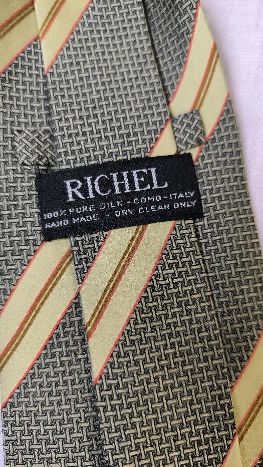 RICHEL 100% SILK TIE SETA CRAVATTA NECKTIE MADE IN ITALY
