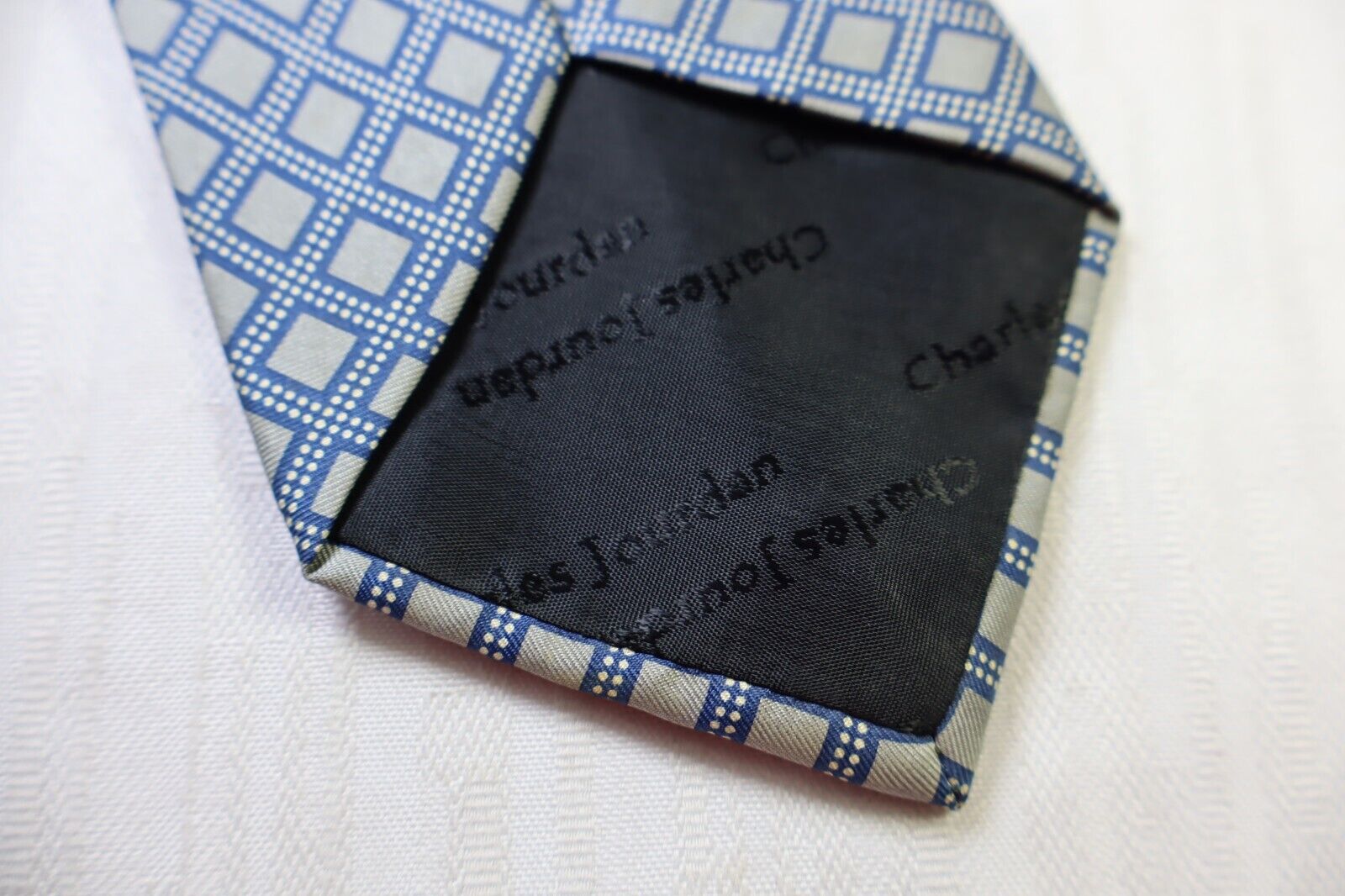 CHARLES JOURDAN 100% SILK TIE SETA CRAVATTA NECKTIE MADE IN FRANCE CLASSIC