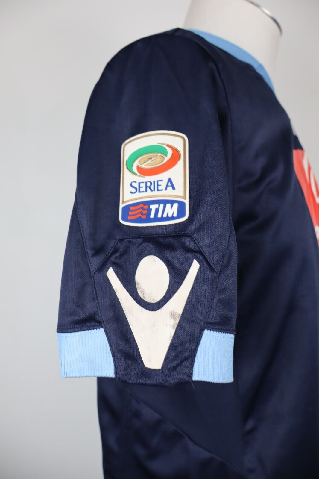 MACRON NAPOLI CAVANI N 7 MAGLIA CALCIO UOMO Tg L TRIKOT JERSEY AUTOGRAFATA