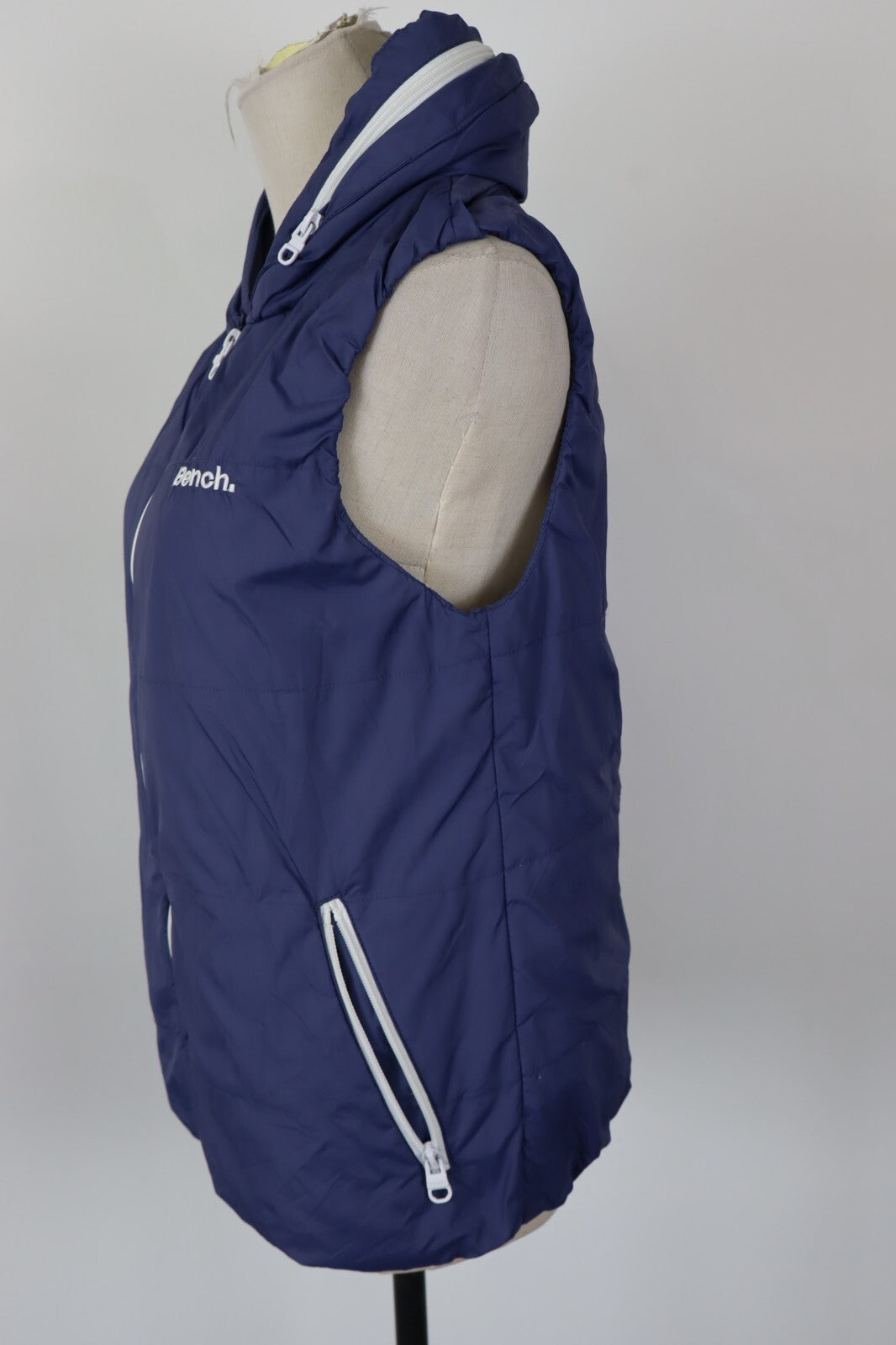 BENCH GIUBBINO SMANICATO GILET DONNA TG M WOMAN CASUAL JACKET VINTAGE CAPPUCCIO