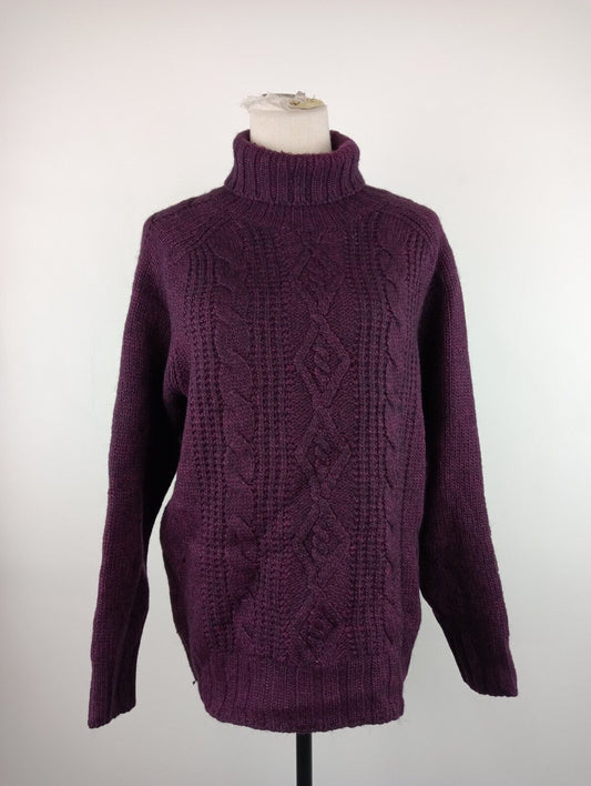 CALVIN KLEIN MAGLIONE LANA WOOL DONNA Tg. XL WOMAN CASUAL SWEATER MADE ITALY