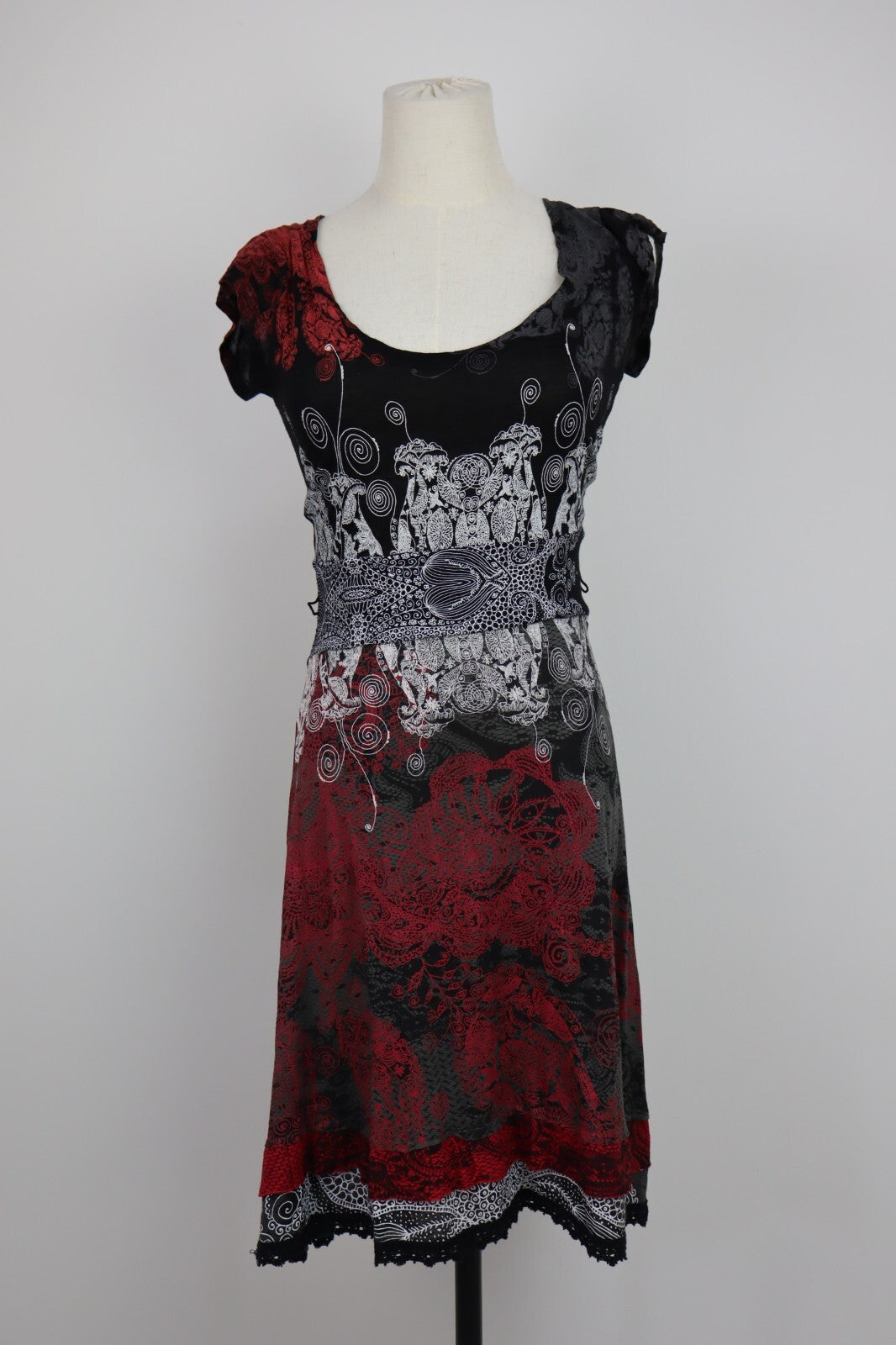 DESIGUAL VESTITO ABITO DONNA TG. S WOMAN CASUAL VINTAGE DRESS