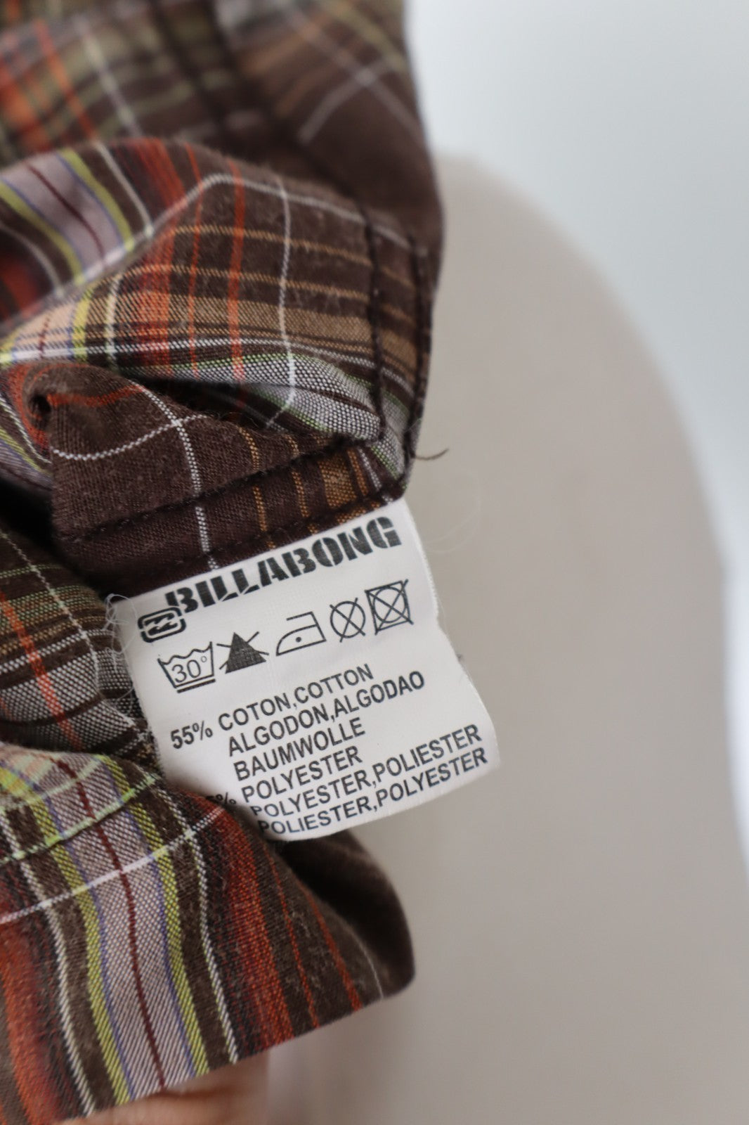 BILLABONG CAMICIA UOMO TG. S MAN CASUAL VINTAGE SHIRT COTONE COTTON LOGO