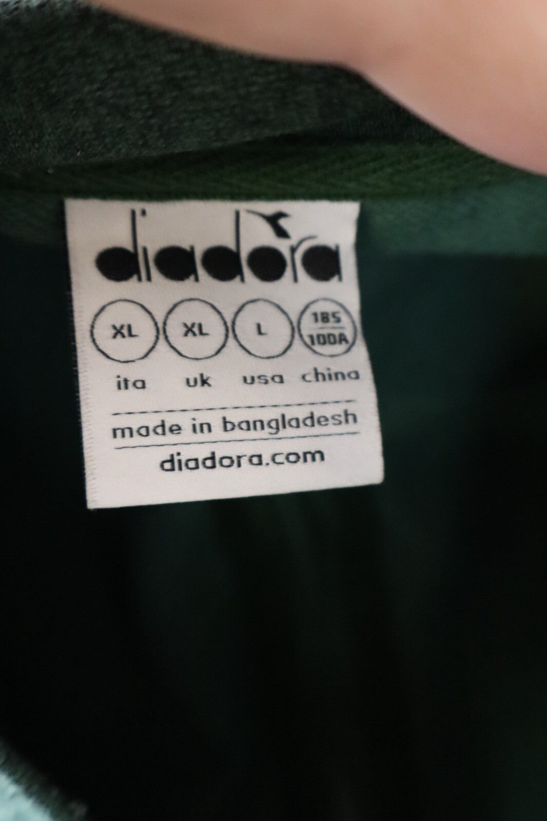 DIADORA FELPA ZIP  COTONE UOMO Tg XL SPORT MAN SWEATSHIRT COTTON CASUAL VINTAGE