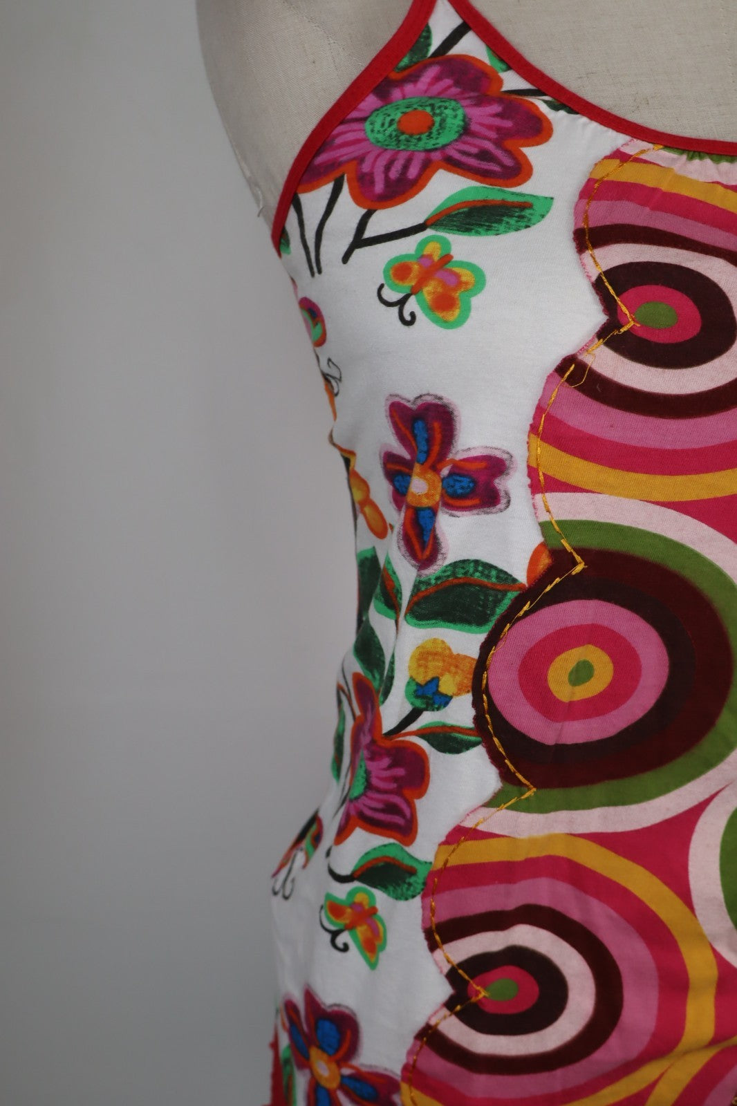 DESIGUAL MAGLIA DONNA TG. S WOMAN CASUAL VINTAGE SHIRT CANOTTA TOP LOGO