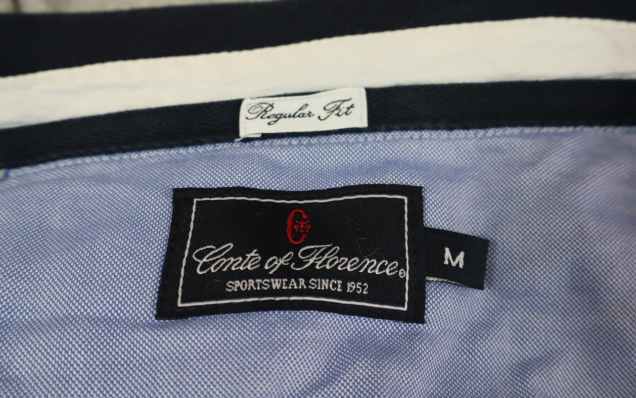 CONTE OF FLORENCE POLO UOMO MAN COTONE TG. M T-SHIRT CASUAL VINTAGE COTONE