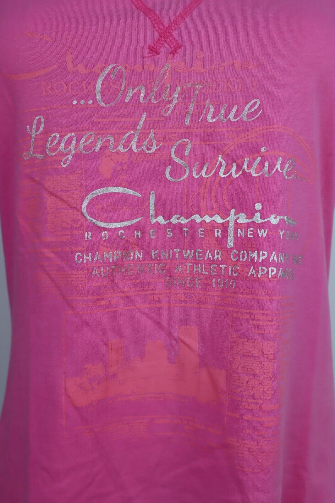 CHAMPION MAGLIA DONNA COTONE TG. L WOMAN VINTAGE TOP T-SHIRT CASUAL