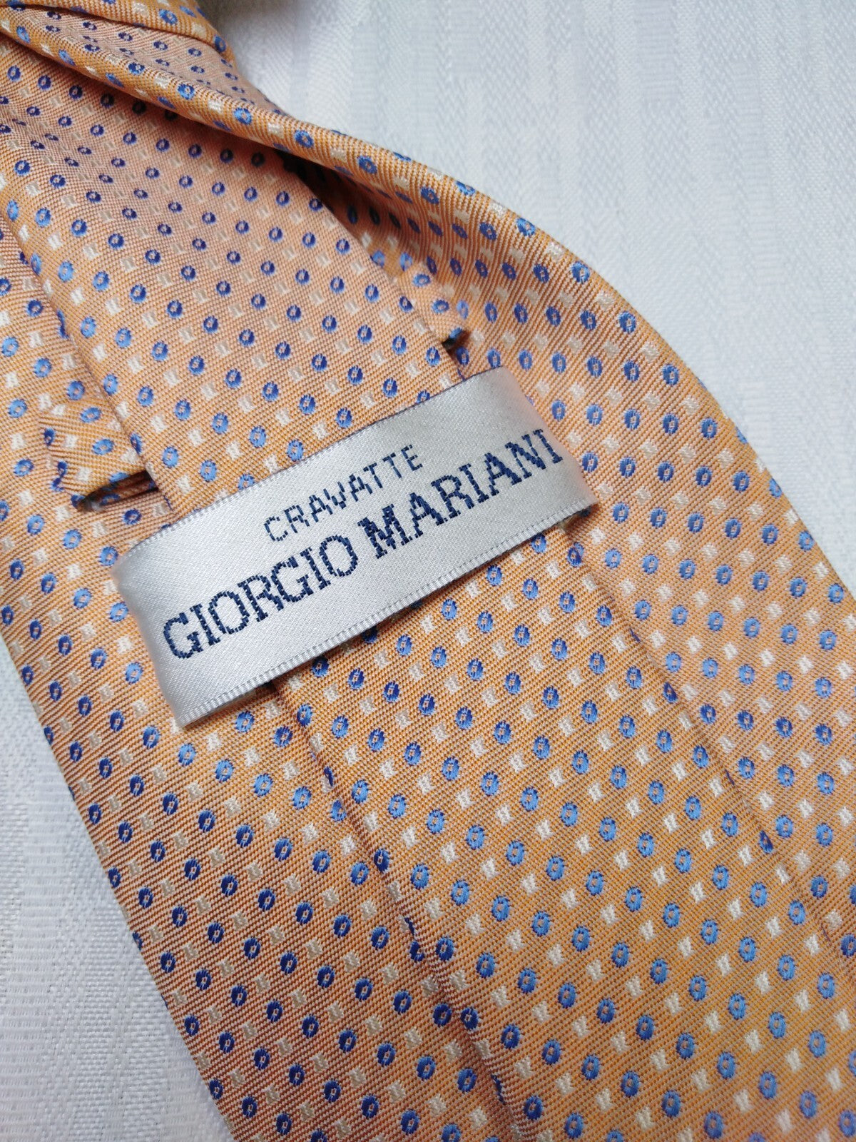 GIORGIO MARIANI 100% SILK TIE SETA CRAVATTA NECKTIE MADE  ITALY SELF TIPPED
