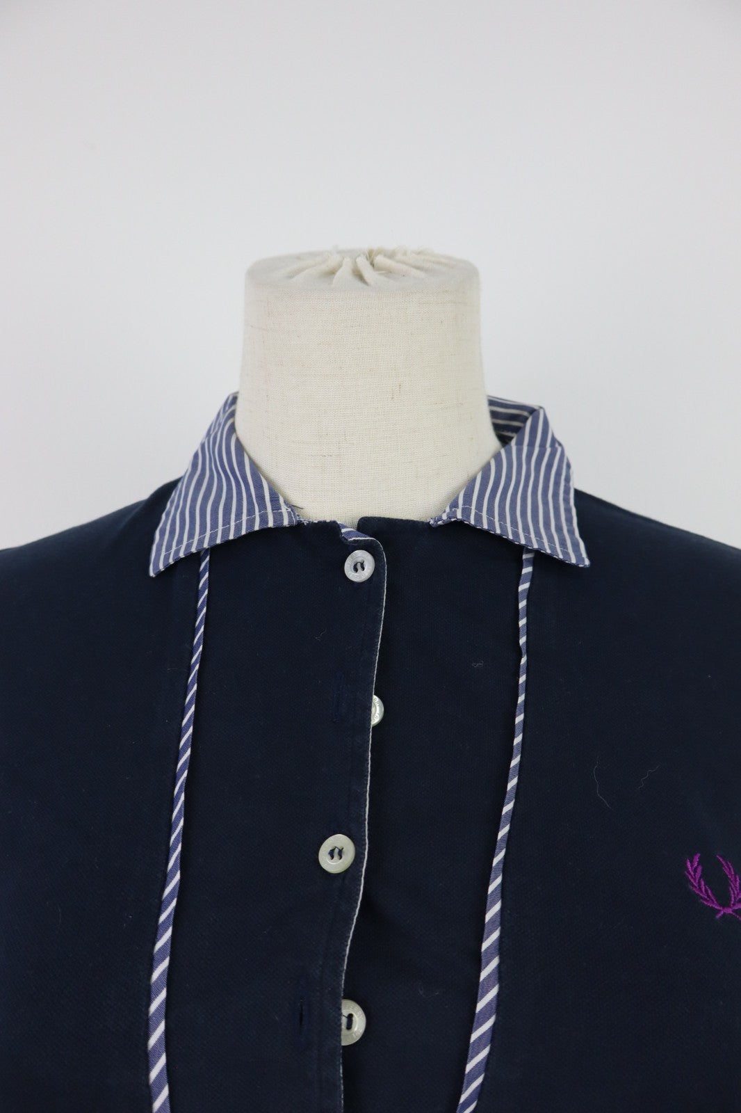FRED PERRY POLO MAGLIA DONNA COTONE TG. L WOMAN SHIRT CASUAL VINTAGE COTTON
