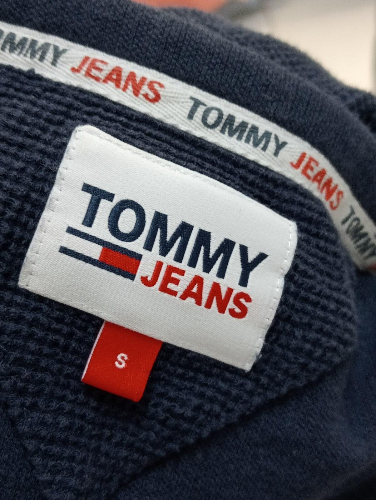 TOMMY JEANS HILFIGER FELPA UOMO Tg S MAN SPORT JACKET SWEATSHIRT VINTAGE