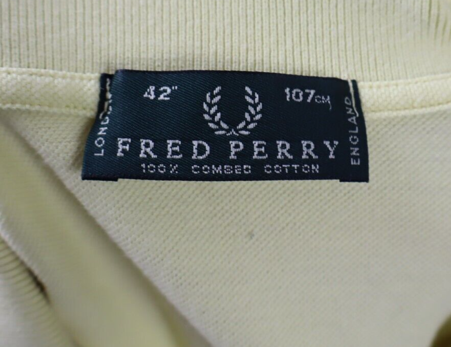 FRED PERRY POLO MAGLIA UOMO COTONE 42" 107CM MAN COTTON T-SHIRT CASUAL VINTAGE