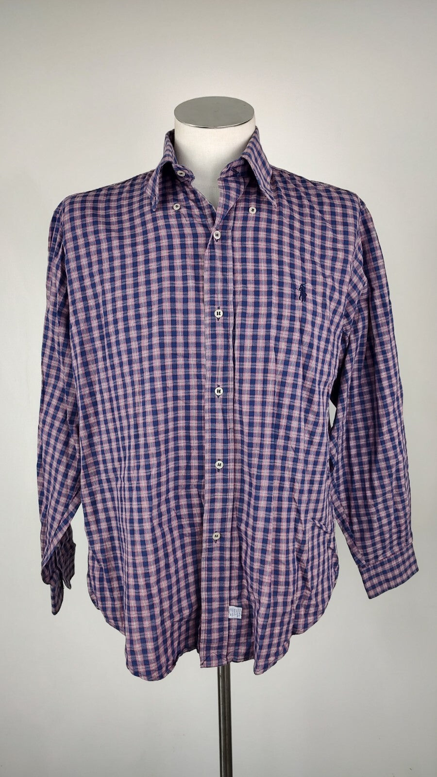 RALPH LAUREN CAMICIA UOMO COTONE TG. 15  MAN CASUAL VINTAGE SHIRT