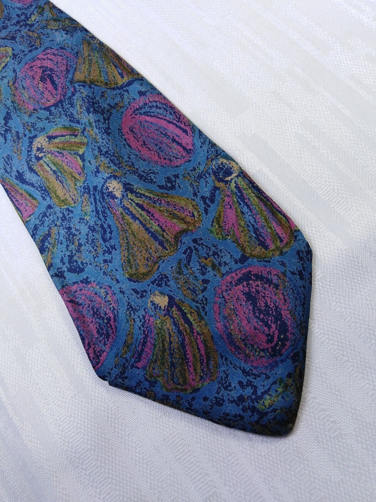 BARTON 100% SETA SILK  TIE CRAVATTA NECKTIE ITALY VINTAGE CLASSIC