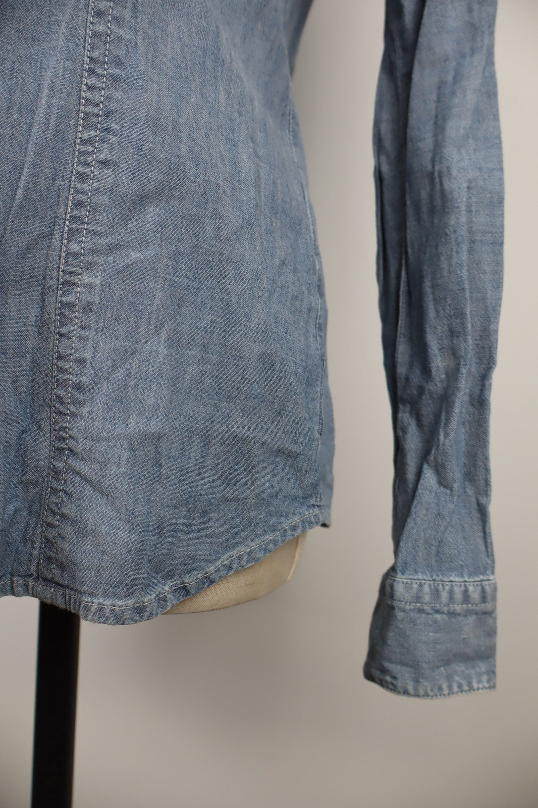AJ ARMANI JEANS CAMICIA DONNA TG. 42 WOMAN SHIRT CASUAL VINTAGE DENIM COTONE