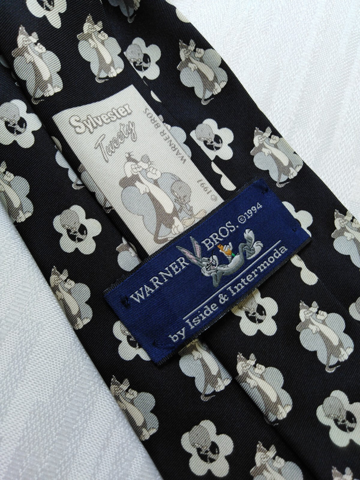 WARNER BROSS TWEETY 100% SILK TIE SETA CRAVATTA NECKTIE MADE IN ITALY CLASSIC