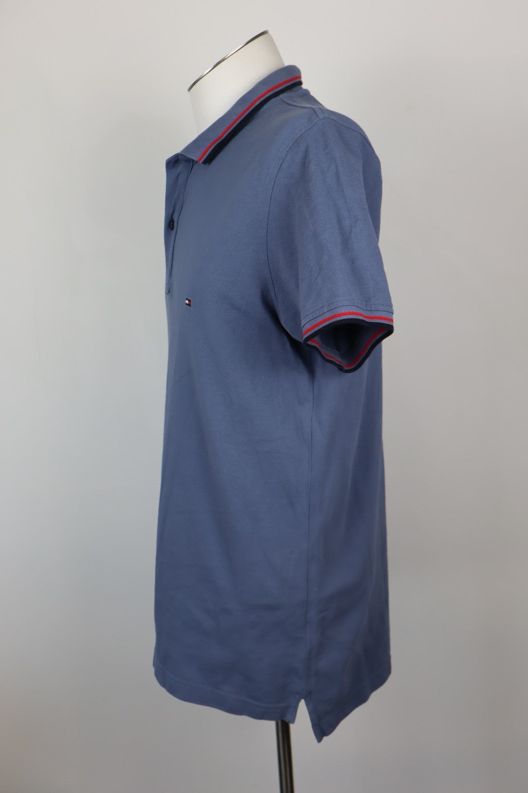 TOMMY HILFIGER POLO MAGLIA UOMO TG l MAN T-SHIRT CASUAL VINTAGE COTONE SLIM
