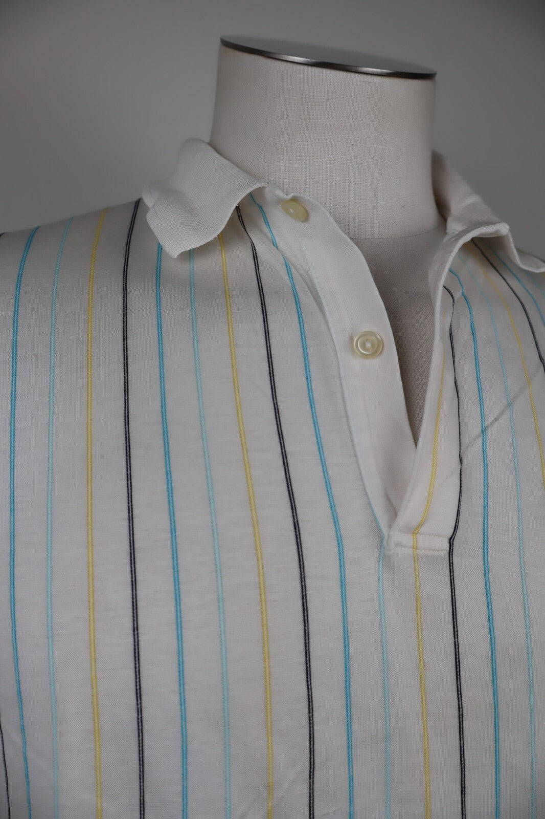 AUSTRALIAN MAGLIA POLO A RIGHE T-SHIRT UOMO TG. 50 MAN CASUAL VINTAGE  COTONE