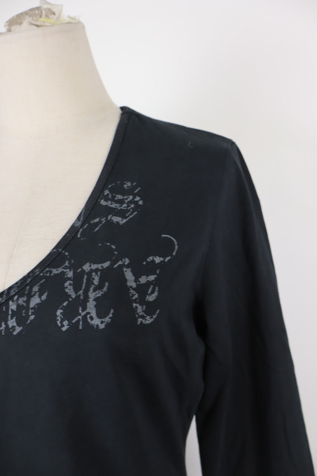 AJ ARMANI JEANS MAGLIA MANICA LUNGADONNA TG. 44 WOMAN CASUAL VINTAGE TOP T-SHIRT