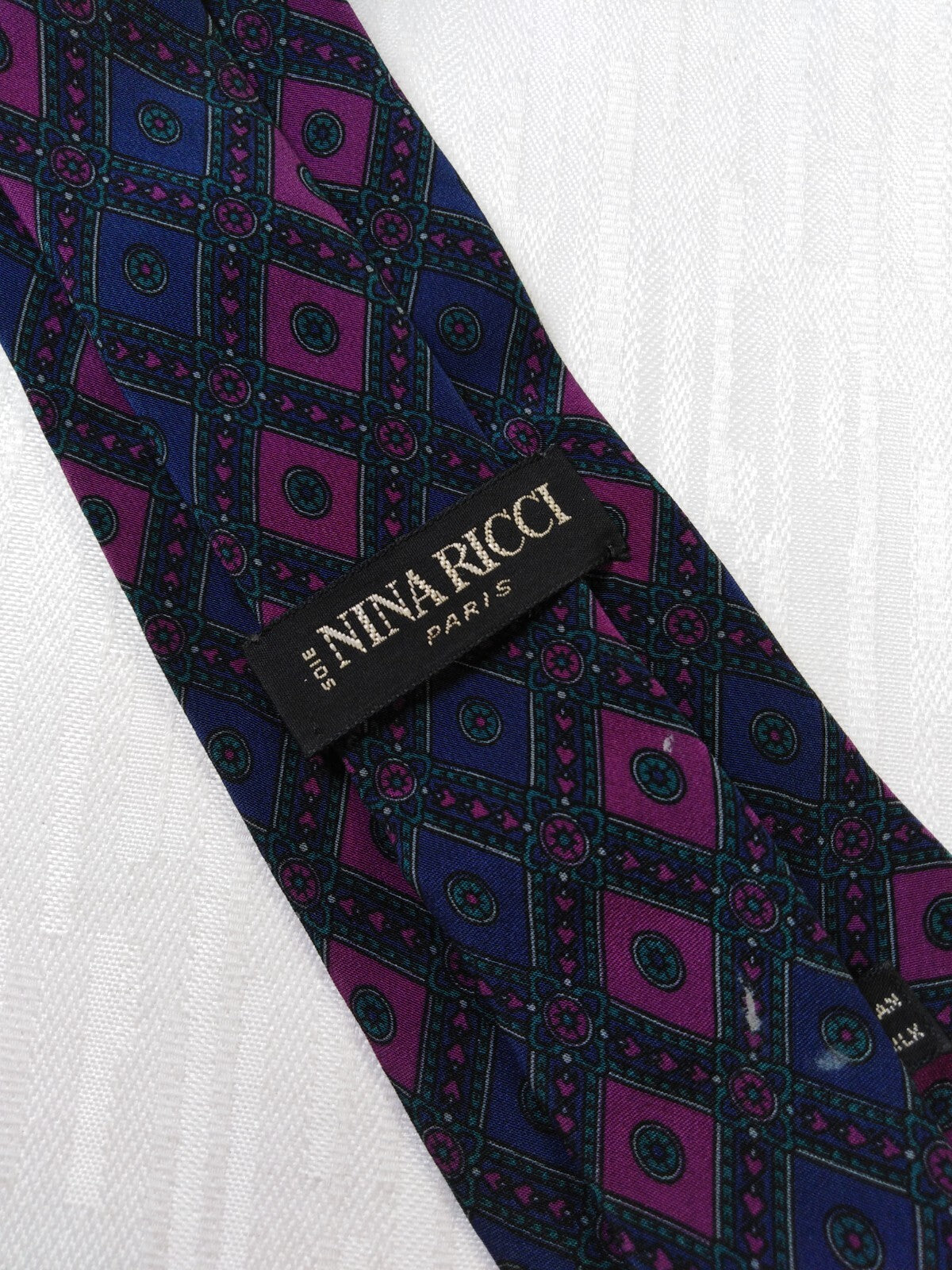 NINA RICCI 100% SILK TIE SETA CRAVATTA NECKTIE MADE IN ITALY CLASSIC