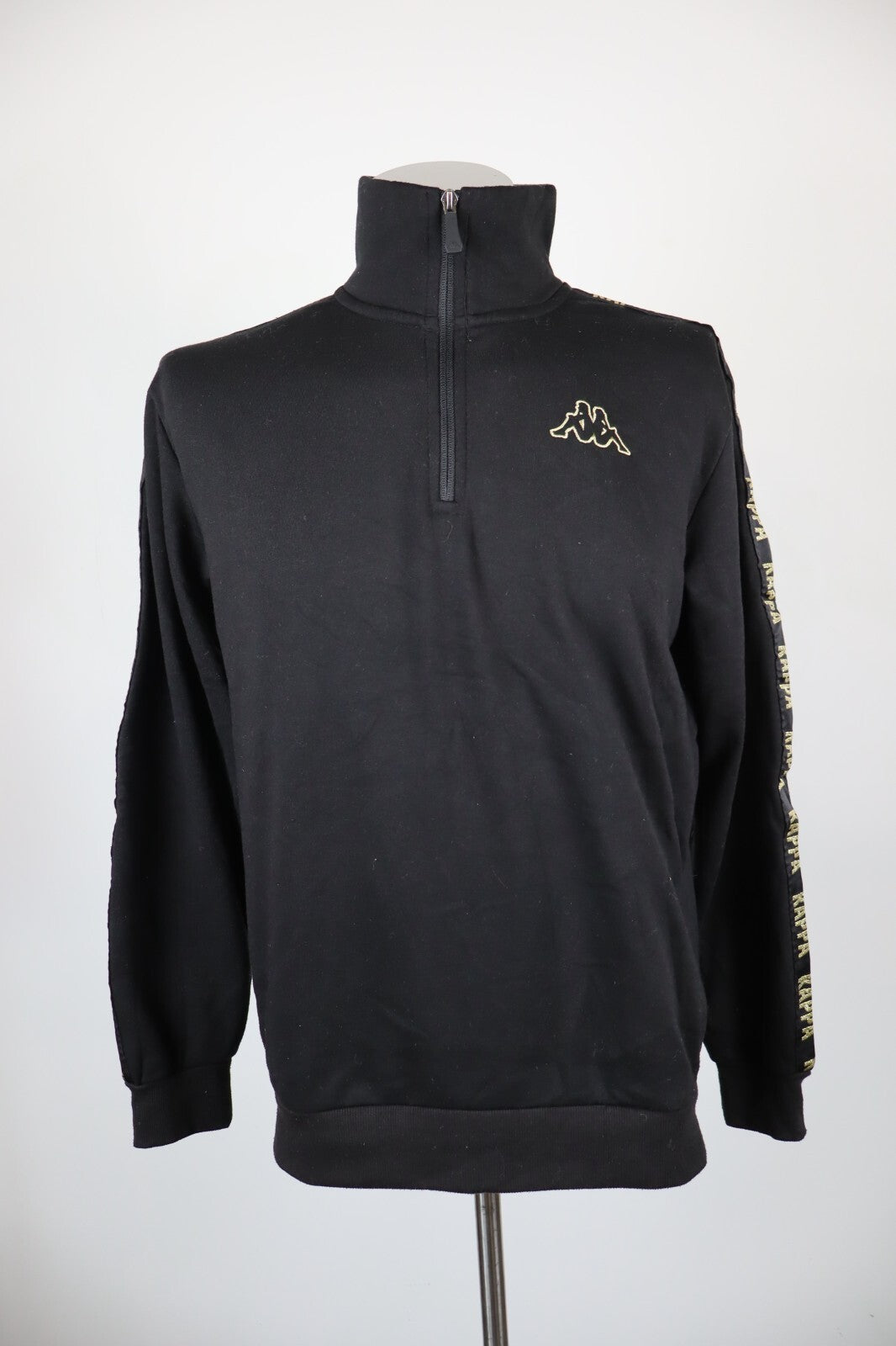 KAPPA FELPA ZIP MAGLIA UOMO Tg M MAN SWEATSHIRT CASUAL VINTAGE COTONE