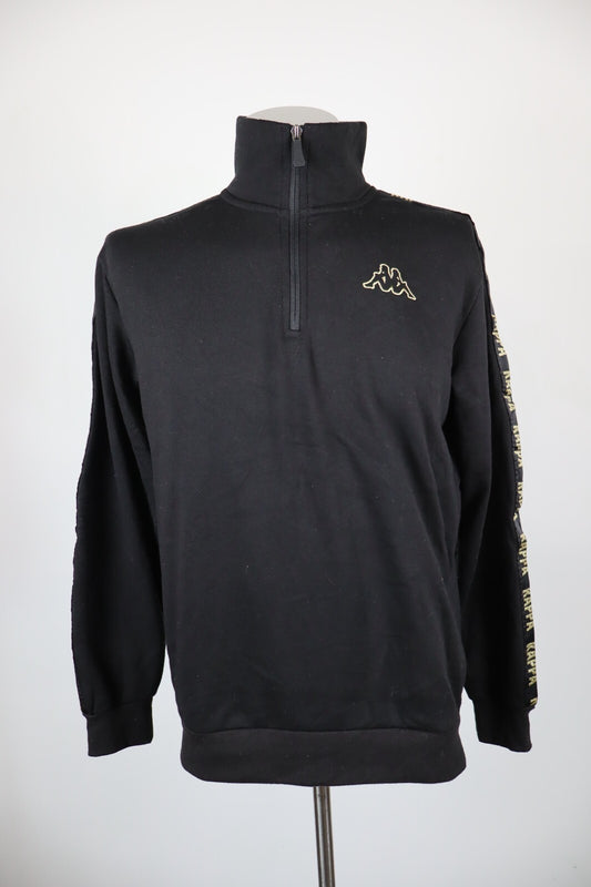 KAPPA FELPA ZIP MAGLIA UOMO Tg M MAN SWEATSHIRT CASUAL VINTAGE COTONE